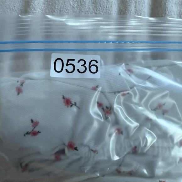 Aeropostale Y2K Cropped Top Sz LG White FloraL Scrunch Front Bow Cottagecore EUC - Picture 10 of 10